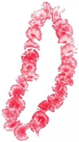 Цветочные розово-белые гавайские бусы - купить 