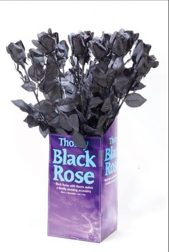 Черная готическая роза 60 см - купить 