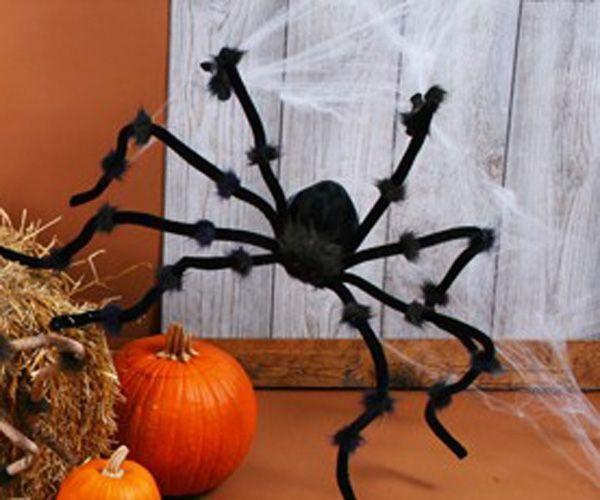 Черный плюшевый паук 50 см - купить 