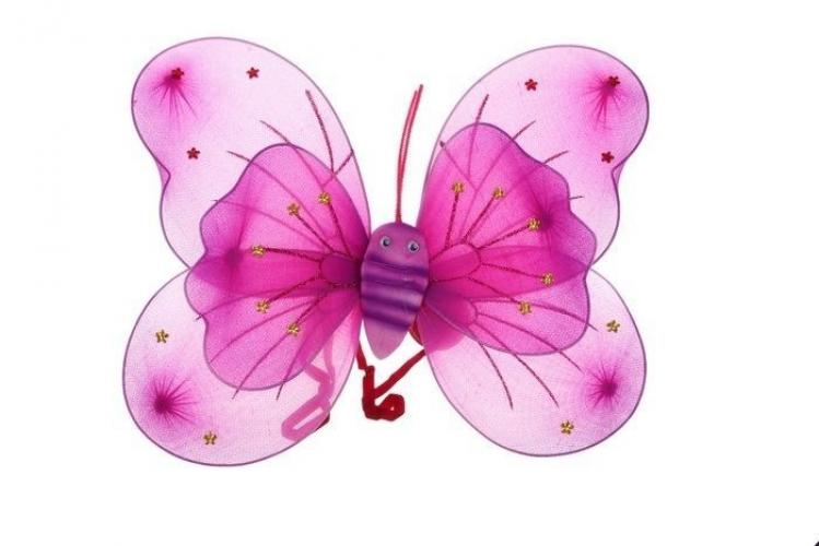 Розовые крылья бабочки с цветочками - купить 