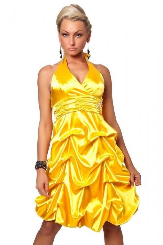 Желтое платье до колен - купить 