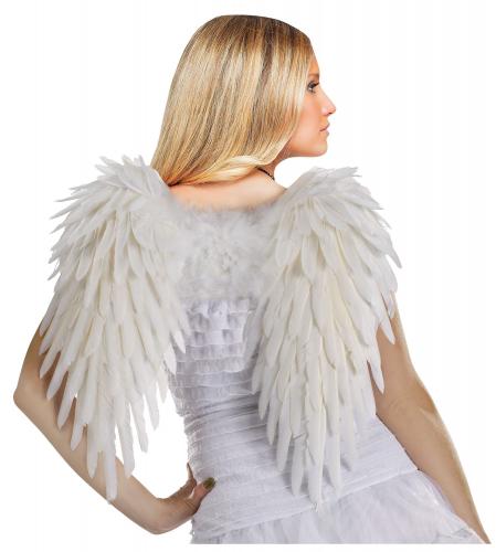 Ангельские перьевые крылья белые - купить 