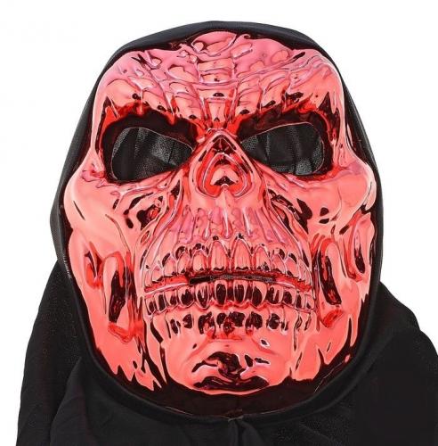 Красная маска черепа в черной накидке - купить 