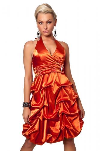 Оранжевое платье до колен - купить 