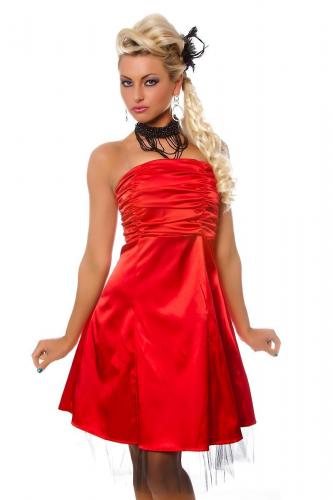 Красное платье без бретелек - купить 