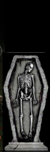 Светящееся надгробие Скелет в гробу - купить 