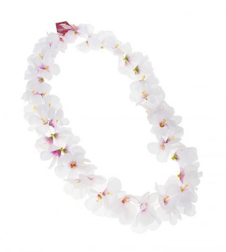 Белое цветочное ожерелье - купить 