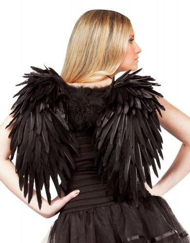 Ангельские перьевые крылья черные - купить 