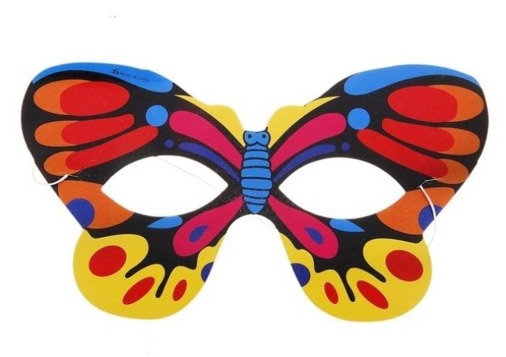 Маска бабочки с разноцветными крыльями - купить 