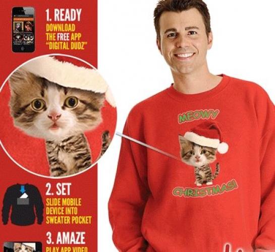 Толстовка Рождественский котенок - купить 