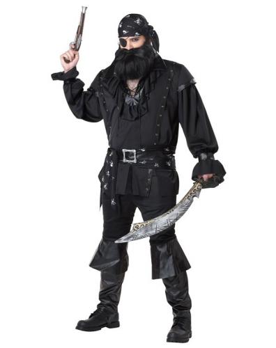 Чёрный костюм пирата грабителя - купить 