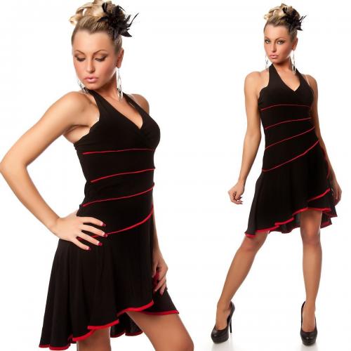 Черно-красное свободное платье - купить 