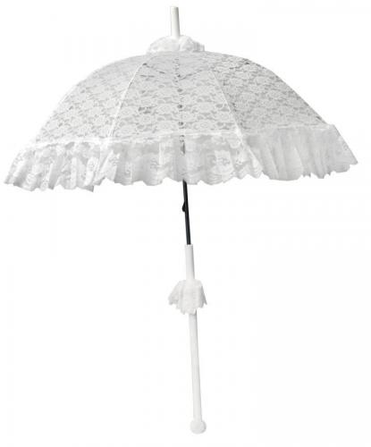 Белый кружевной зонтик