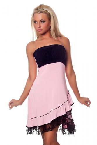 Черно-розовое коктейльное платье - купить 