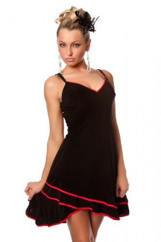 Черное платье с красной отделкой - купить 