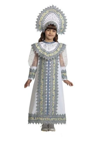 Детский костюм русской снегурочки - купить 
