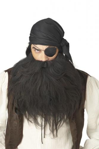 Черные борода и усы пирата - купить 