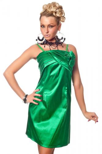 Зеленое платье с розочками - купить 
