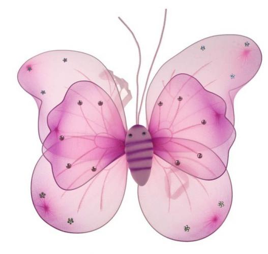 Двойные розовые крылья бабочки - купить 