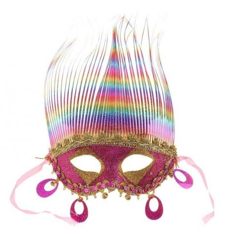 Карнавальная маска фиолетовая - купить 