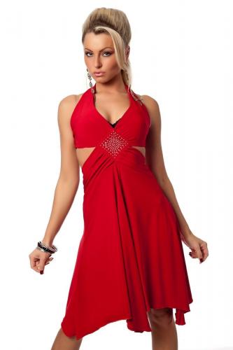 Красное платье с ромбиком - купить 