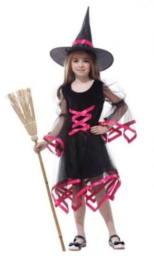 Детский костюм ведьмочки розовый - купить 