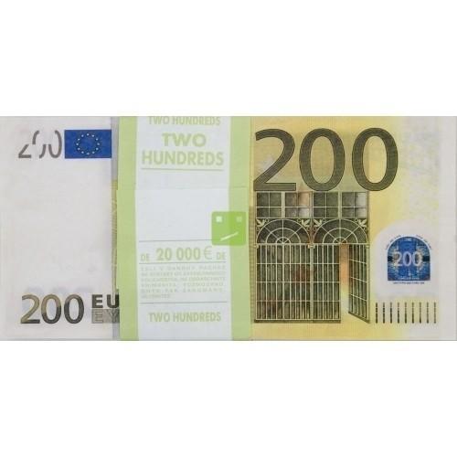 Шуточная пачка денег 200 евро - купить 