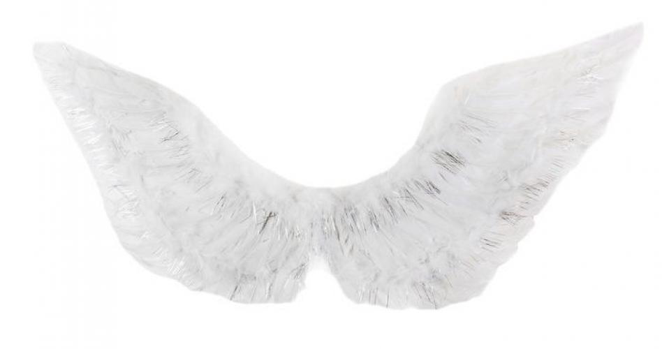 Крылья ангела белые с мишурой - купить 
