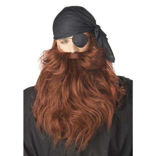 Рыжие борода и усы пирата - купить 