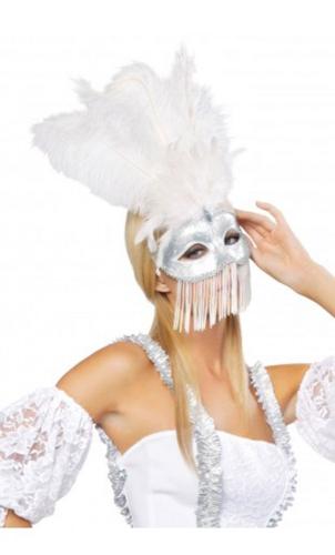 Карнавальная маска с бисером