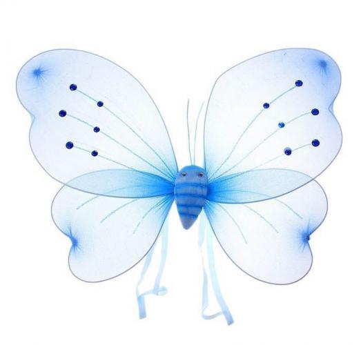 Синие крылья бабочки со стразами - купить 