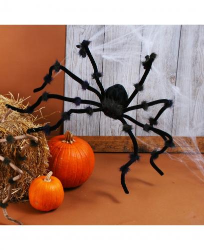 Чёрный плюшевый паук 120 см - купить 
