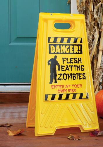 Предупреждающая табличка Зомби - купить 