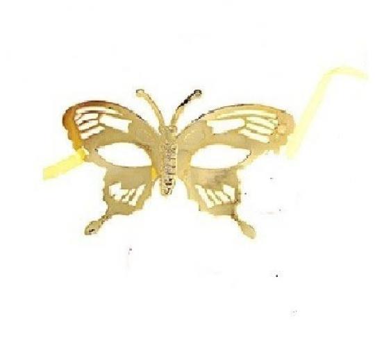 Маска золотистая в форме бабочки - купить 