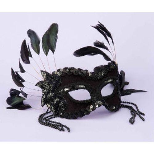 Черная карнавальная маска - купить 