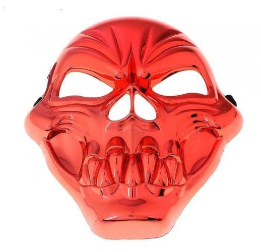 Красная маска черепа с зубами - купить 