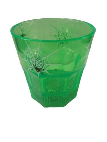 Зеленый стакан с пауками - купить 
