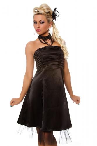 Черное платье со сборками - купить 