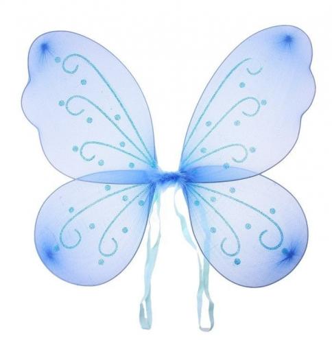 Голубые крылья бабочки с рисунком - купить 
