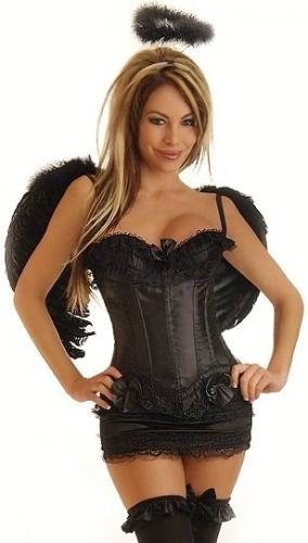 Корсетный костюм черного ангела - купить 