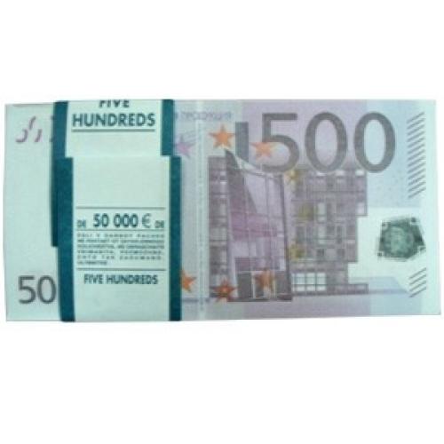 Шуточная пачка денег 500 евро - купить 