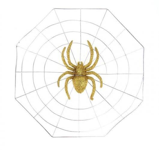 Золотой паук с паутиной - купить 