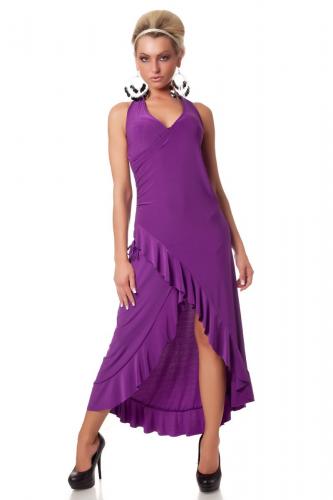 Длинное фиолетовое платье сальса - купить 