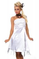 Белое платье без бретелек