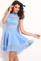 Голубое прозрачное платье
