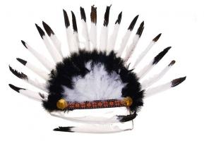 Головной убор индейца из перьев