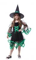 Детский костюм ведьмочки зеленый