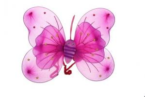 Розовые крылья бабочки с цветочками