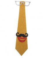 Карнавальный галстук очки, усы и губы