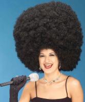 Чёрный мега-парик афро